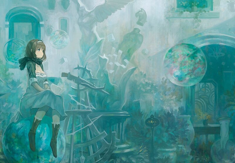 girl in a magical garden