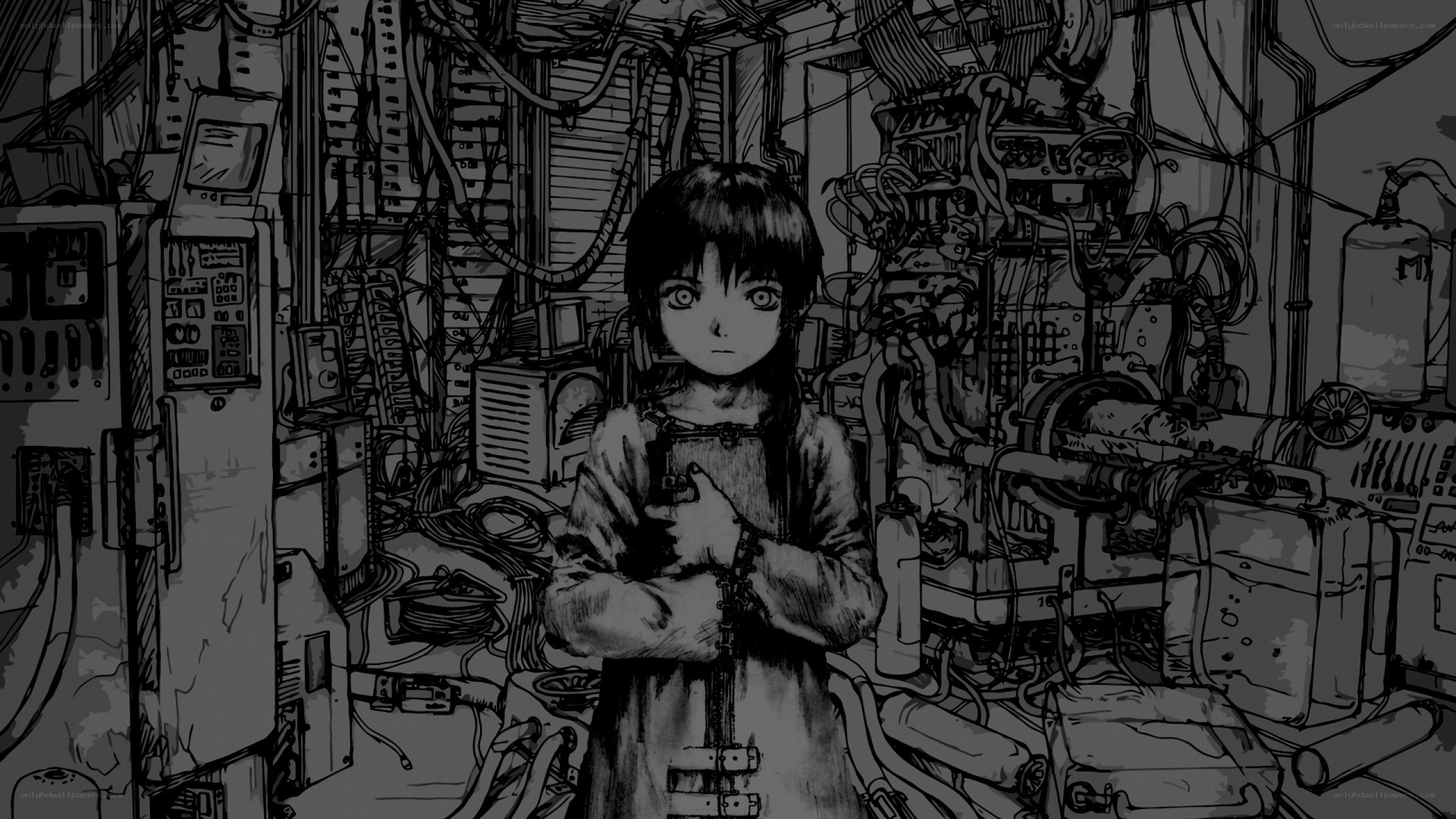 girl in a mechanical room