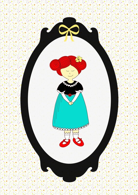 girl in a mirror frame