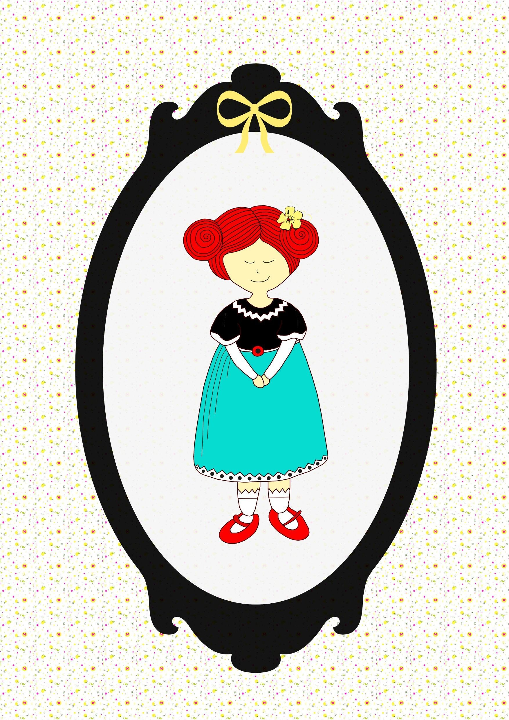 girl in a mirror frame