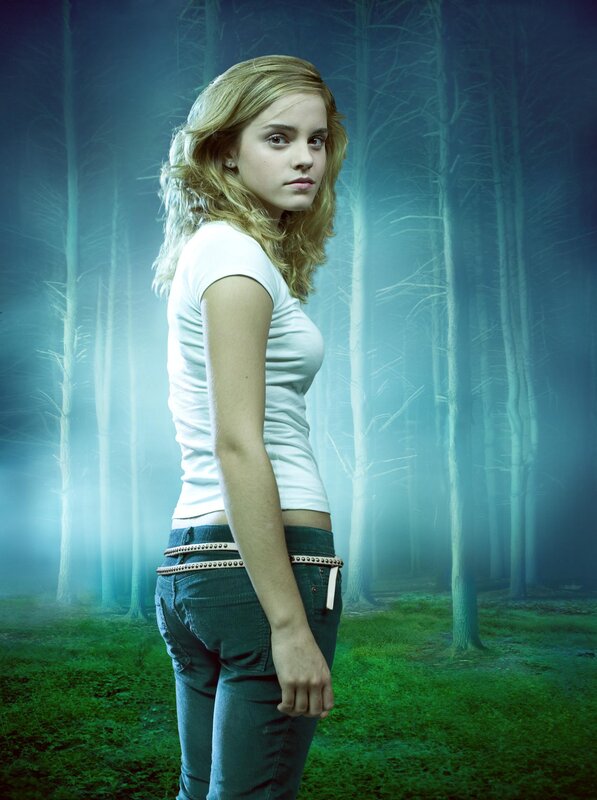 girl in a misty forest