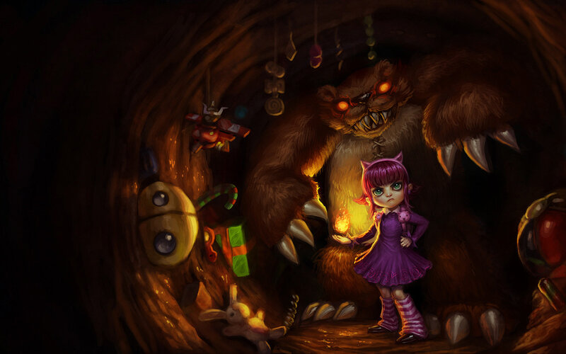 Girl in a monster's cave