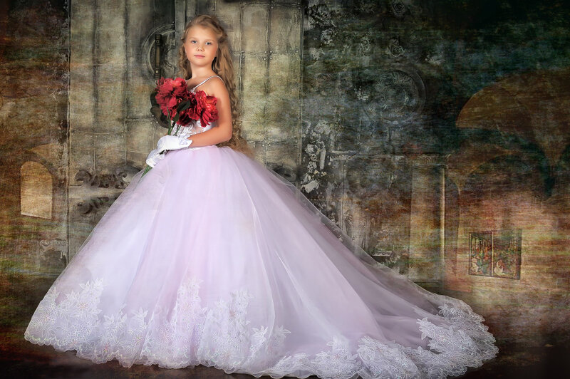 Girl in a Pink Dress — Dramatic