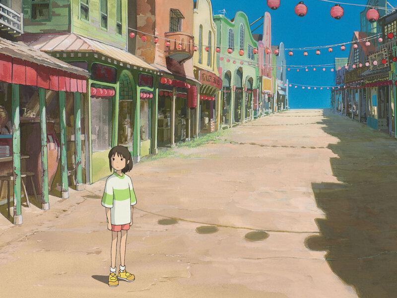 Girl in a quiet town street
