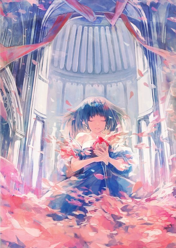girl in a rose garden