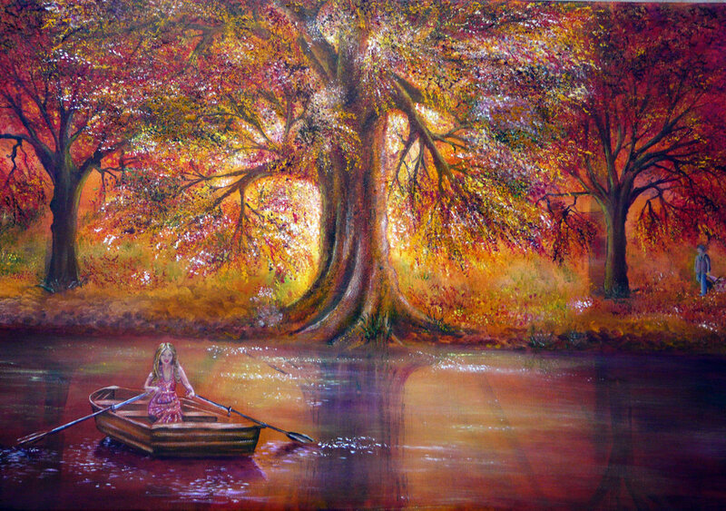 Girl in a Rowboat — Orange