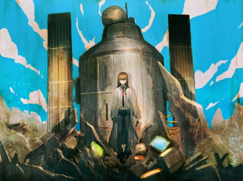 girl in a ruined landscape