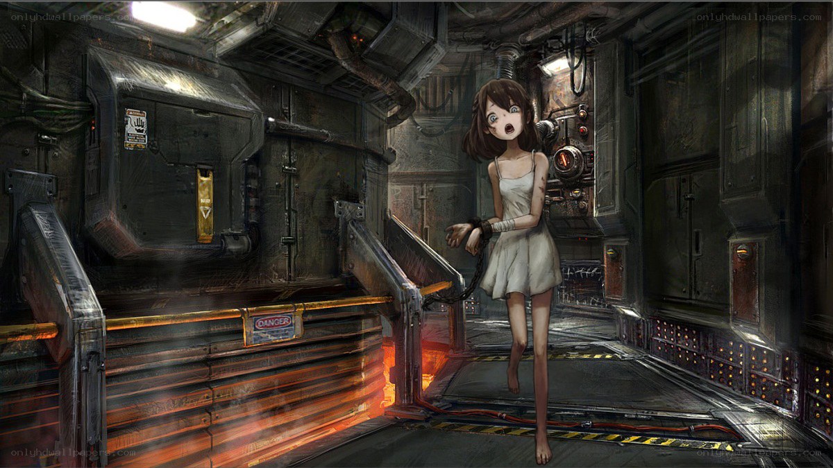 Girl in a sci-fi facility