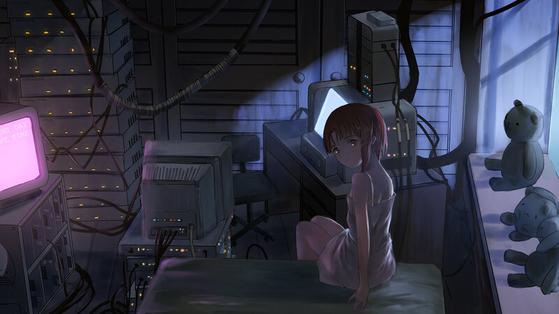 Girl in a Server Room