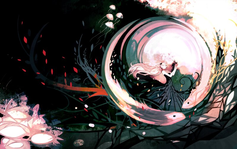 Girl in a Spiral Tunnel