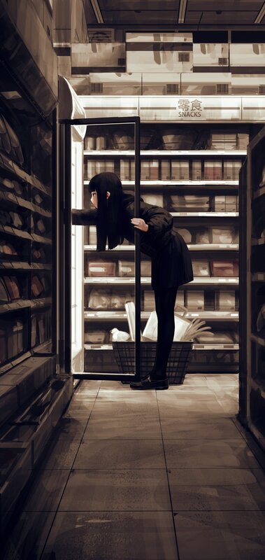 Girl in a Supermarket