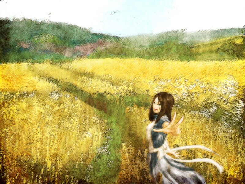 Girl in a Wheat Field — Yellow