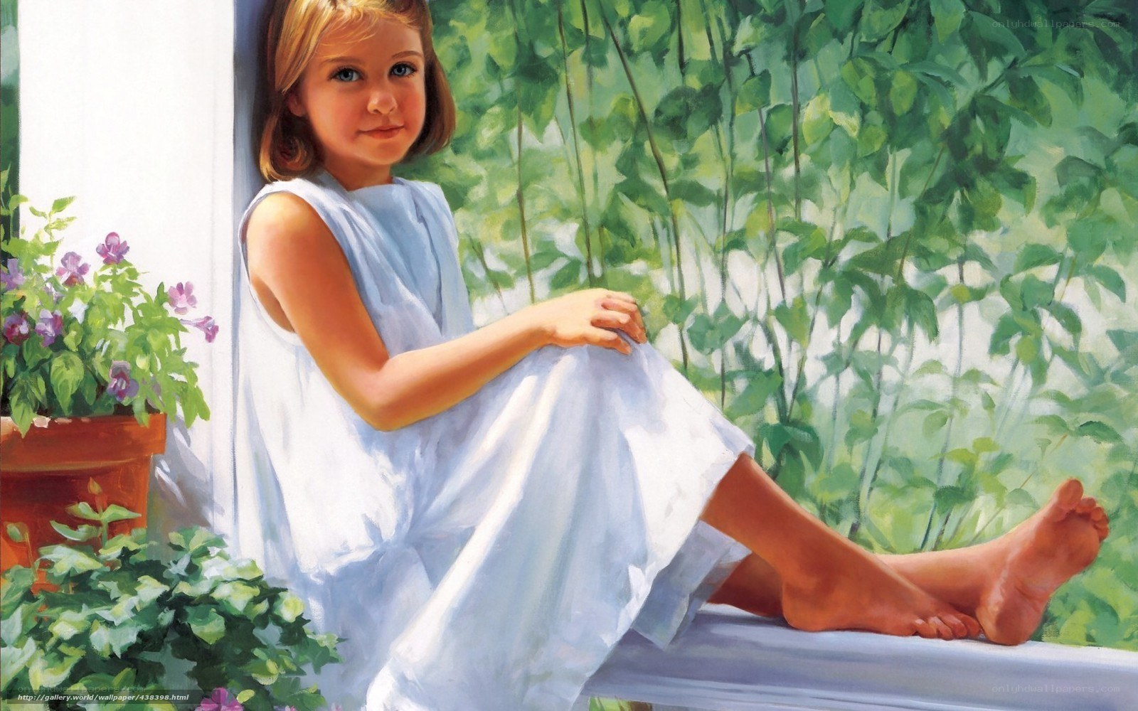 Girl in a white dress