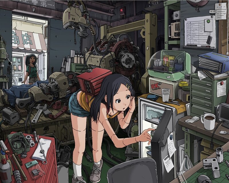 girl in a workshop
