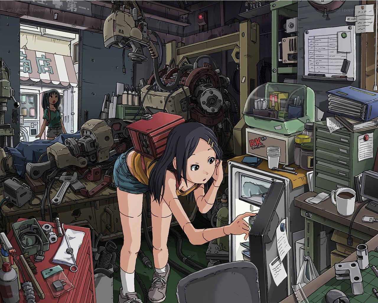 girl in a workshop