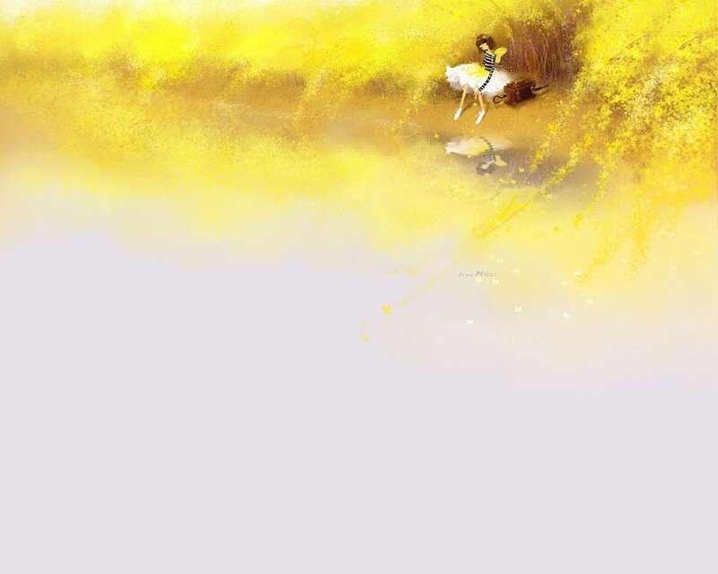 Girl in a yellow field