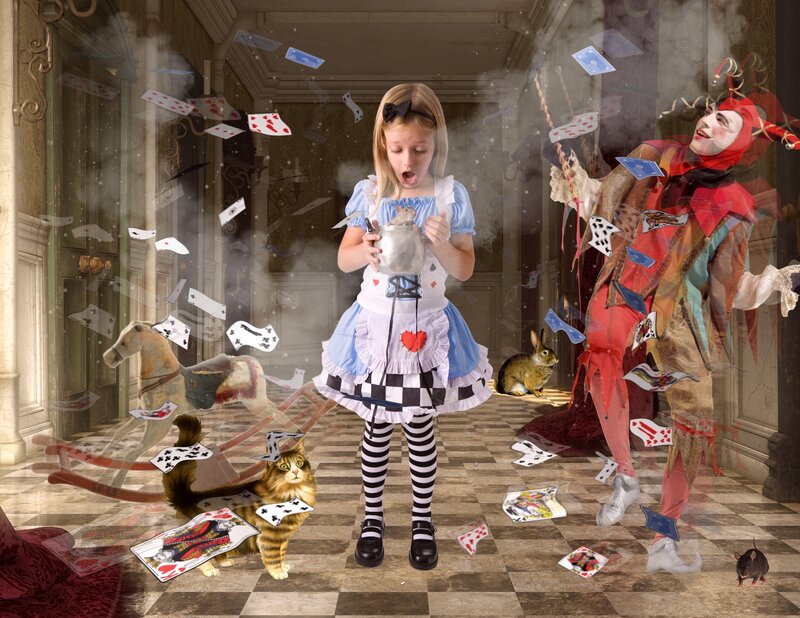 Girl in Alice Costume — Blue