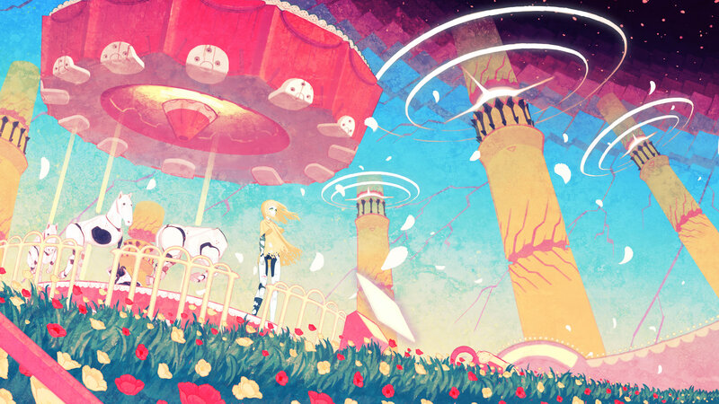 Girl in Amusement Park
