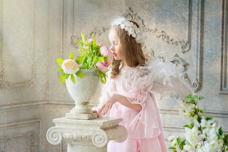 Girl in Angel Costume — Pink