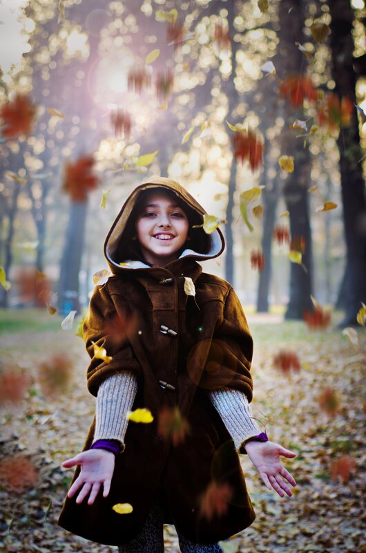 Girl in Autumn Coat