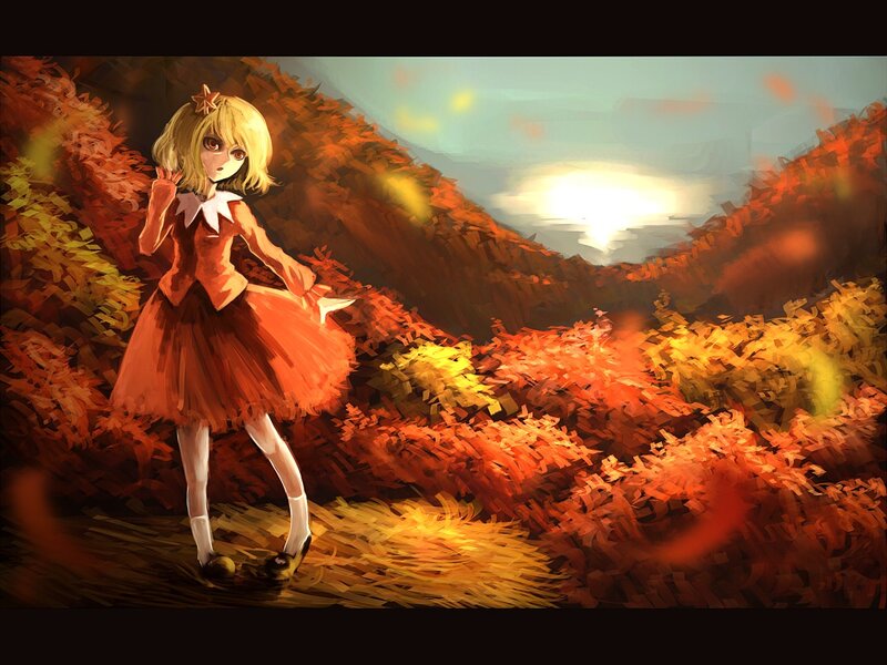 girl in autumn landscape