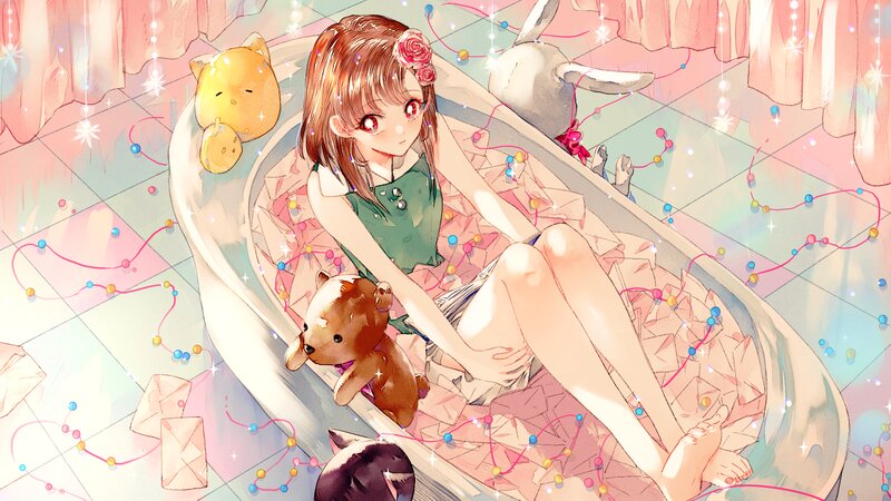 Girl in Bathtub — Pink