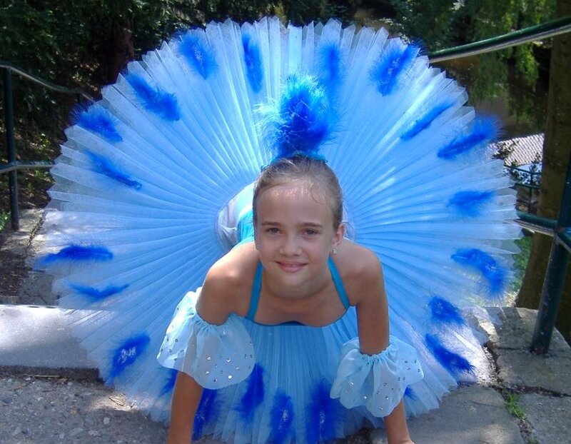 Girl in Blue Costume