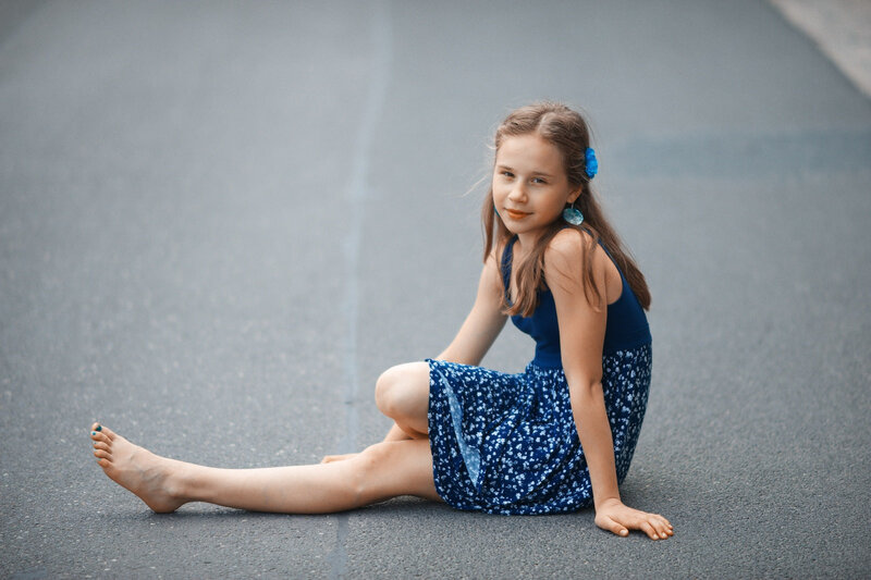 Girl in Blue Dress — Calm, Afternoon