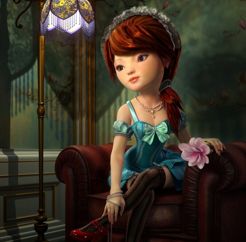 Girl in Blue Dress — Calm