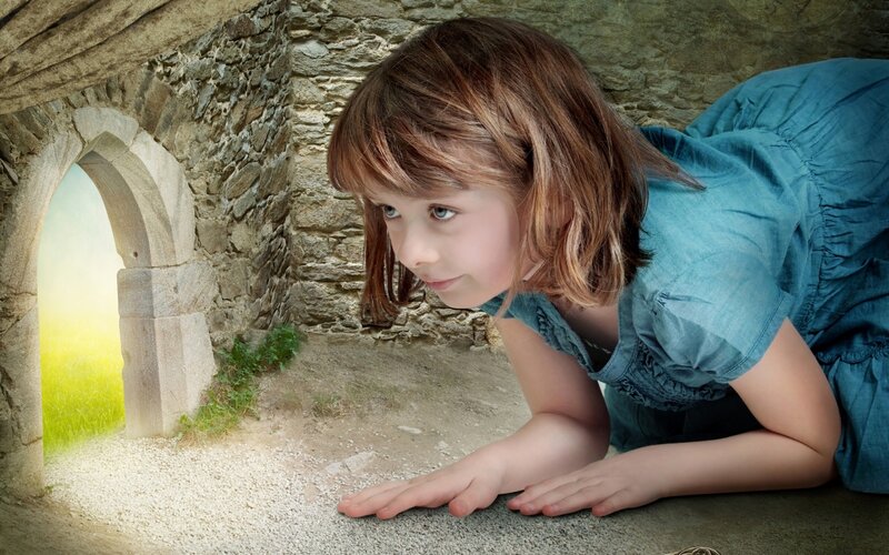Girl in Blue Dress — Curious