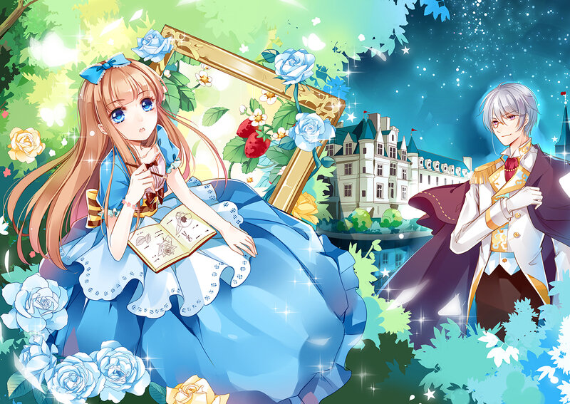 Girl in Blue Dress — Dreamy, Night, Anime