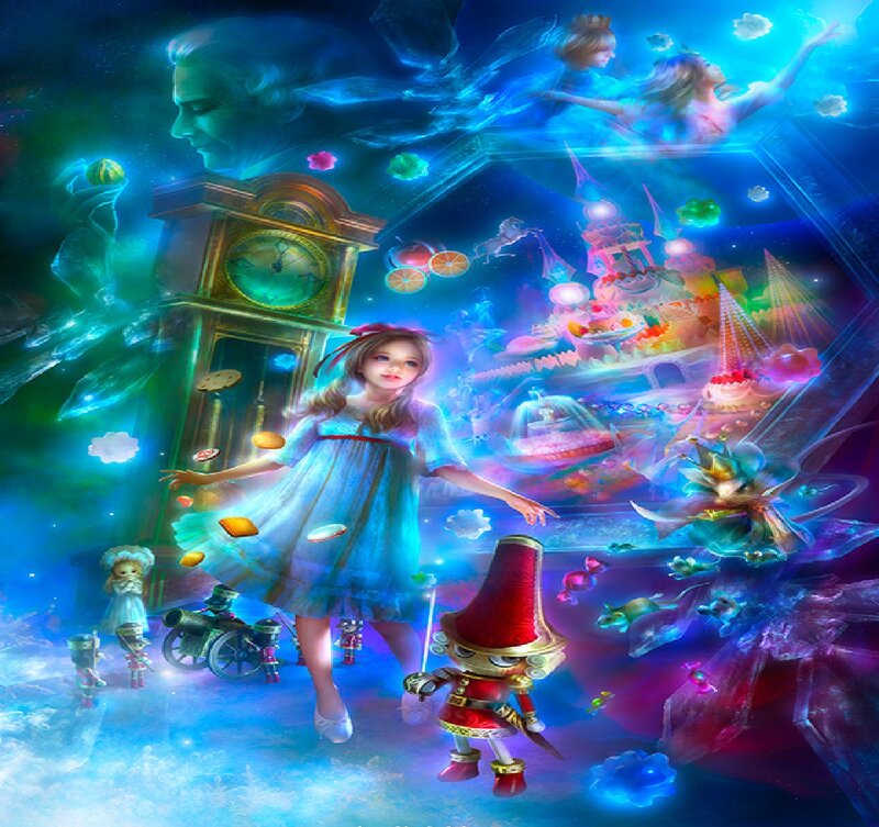Girl in Blue Dress — Fantastical, Digital Art
