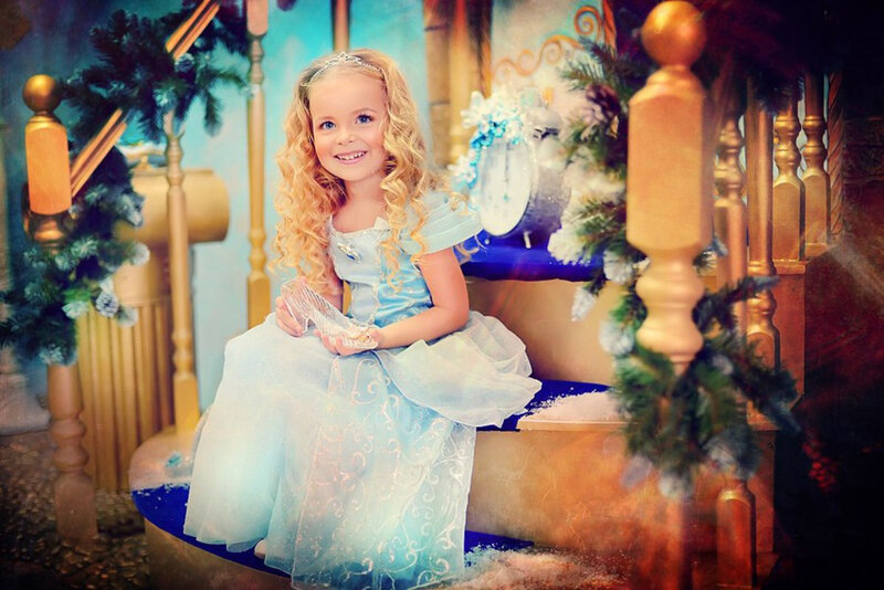 Girl in Blue Dress — Festive
