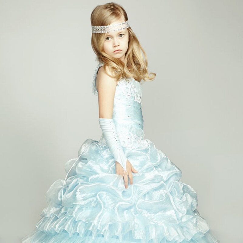 Girl in Blue Dress — Light Blue