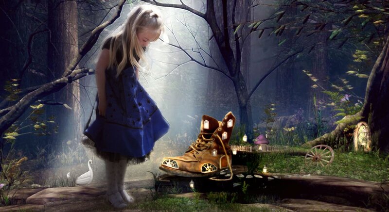 Girl in Blue Dress — Mysterious, Night