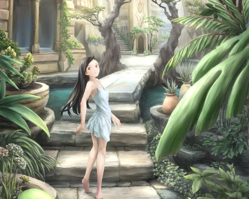 Girl in Blue Dress