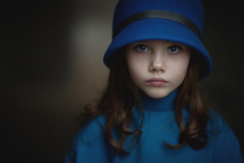 Girl in Blue Hat — Serious