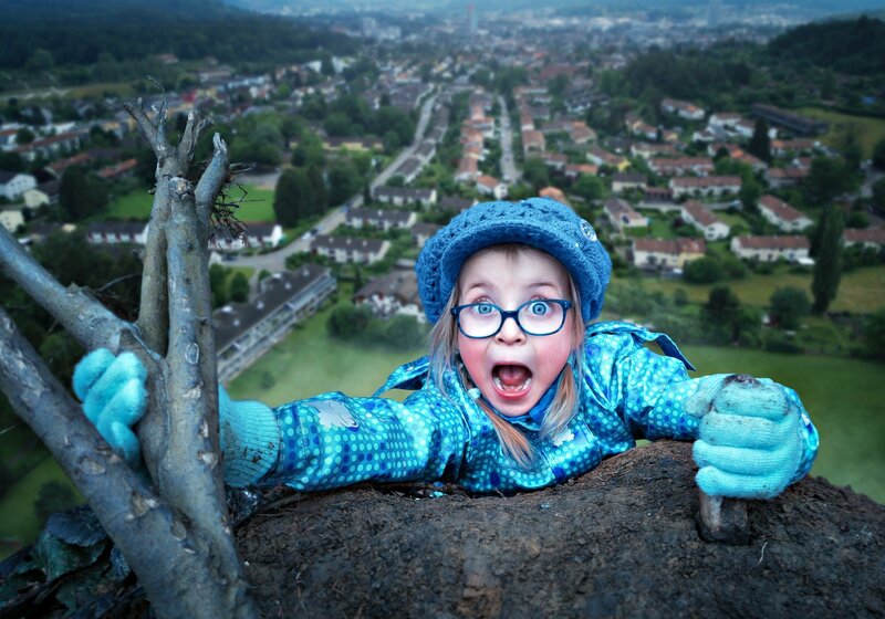 Girl in Blue Jacket — Dramatic