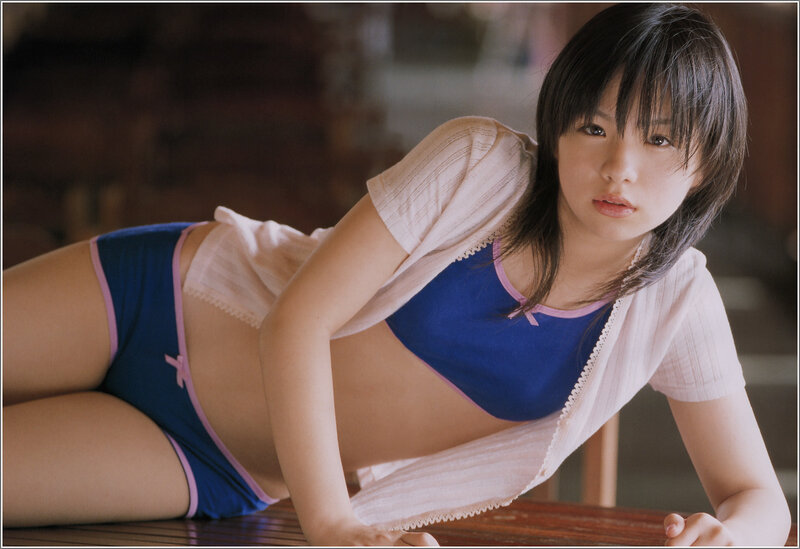 girl in blue underwear