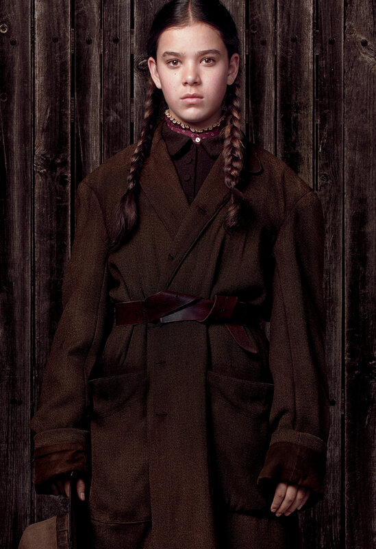 Girl in brown coat portrait