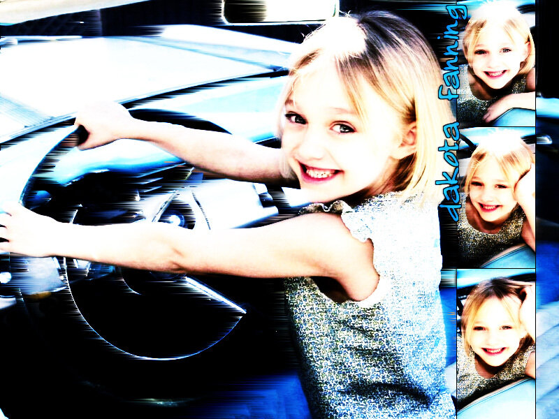 girl in car collage