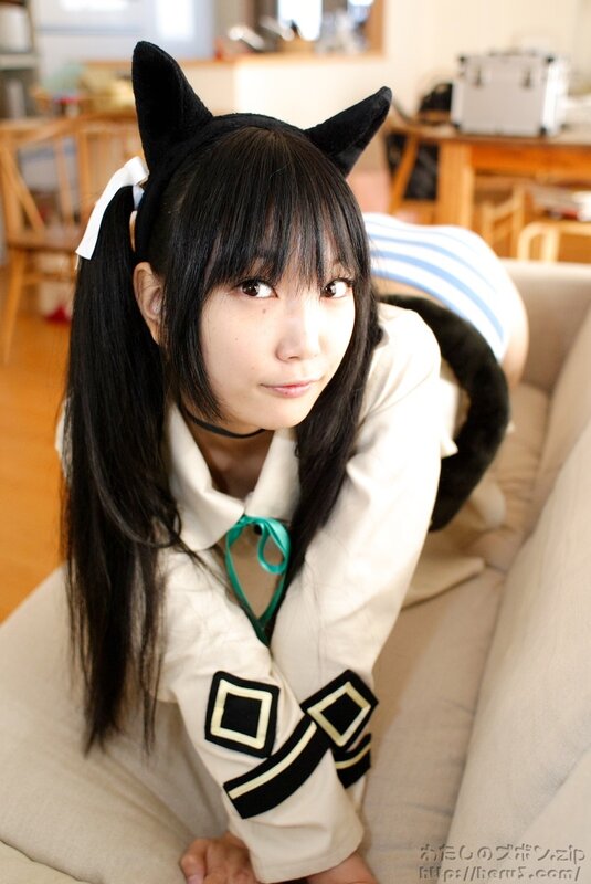 girl in cat ears costume