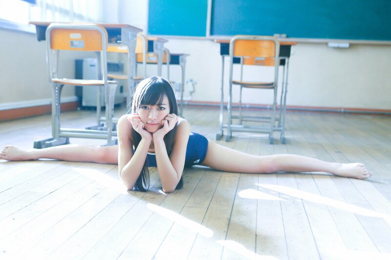 Girl in classroom split