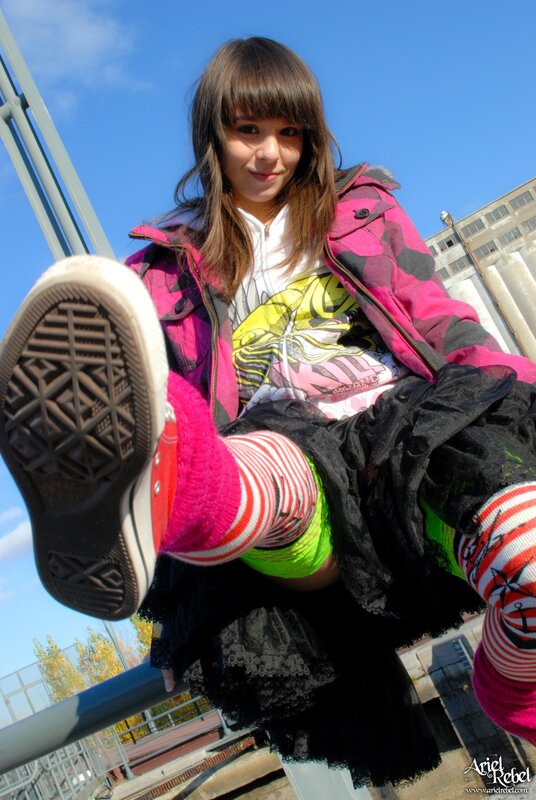 girl in colorful outfit
