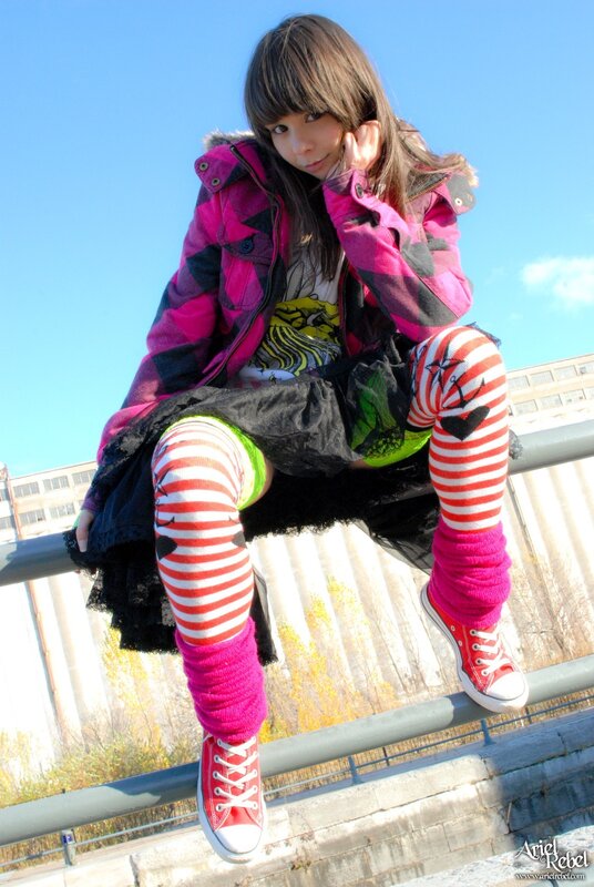 girl in colorful outfit