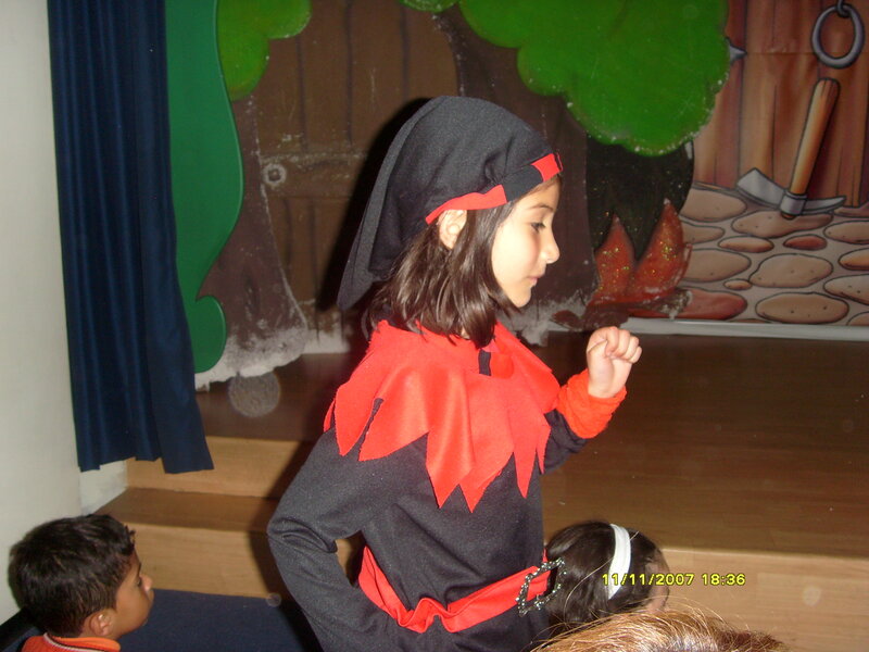 Girl in Costume on Stage