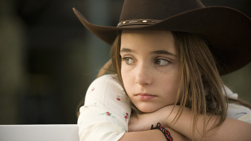 Girl in Cowboy Hat — Brown, Contemplative