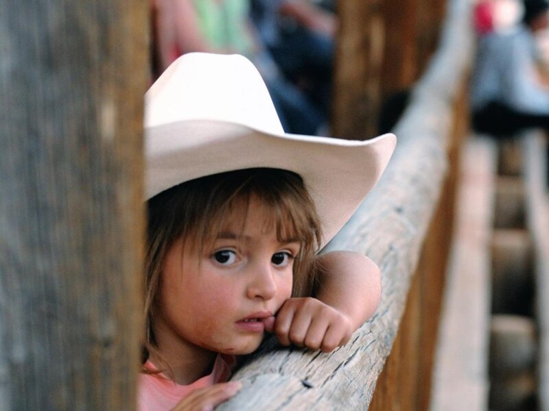 Girl in Cowboy Hat — Brown