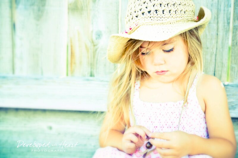 Girl in Cowboy Hat — Pink, Serene