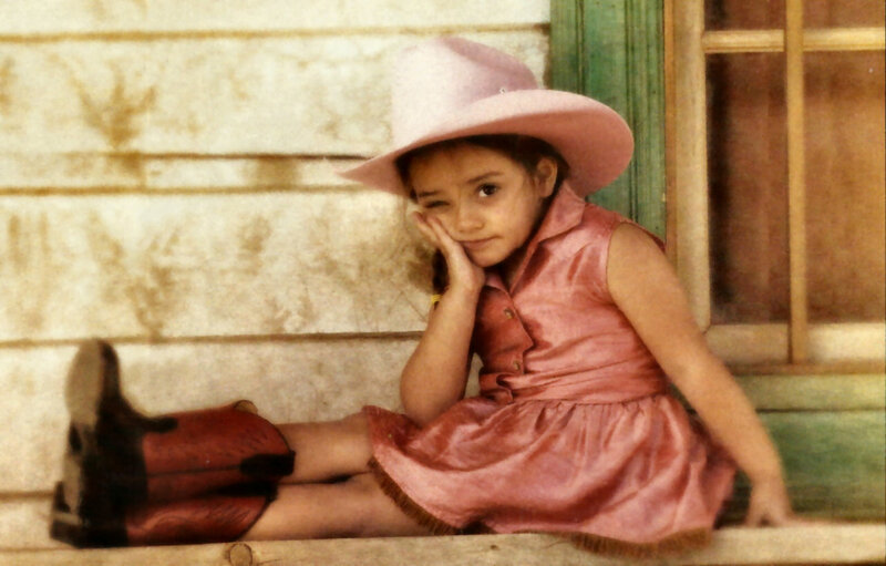 Girl in Cowboy Hat — Pink